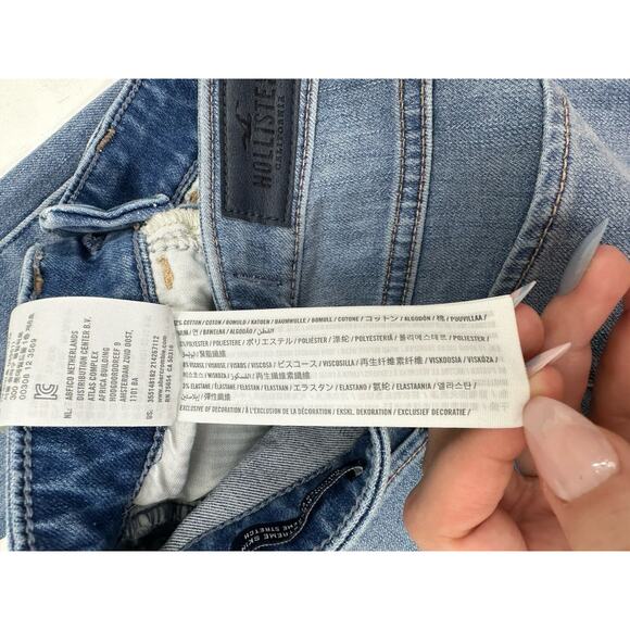 Hollister Women Jeans Size 00 Reg Ultra HighRise Extreme Skinny Distressed Denim - Picture 5 of 11